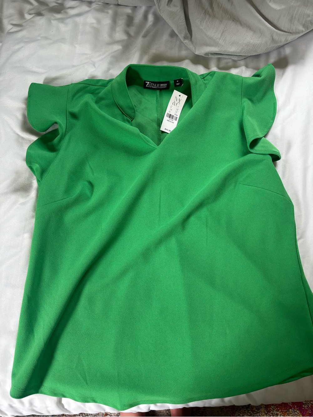 Women’s Green Ruffle Capped Top